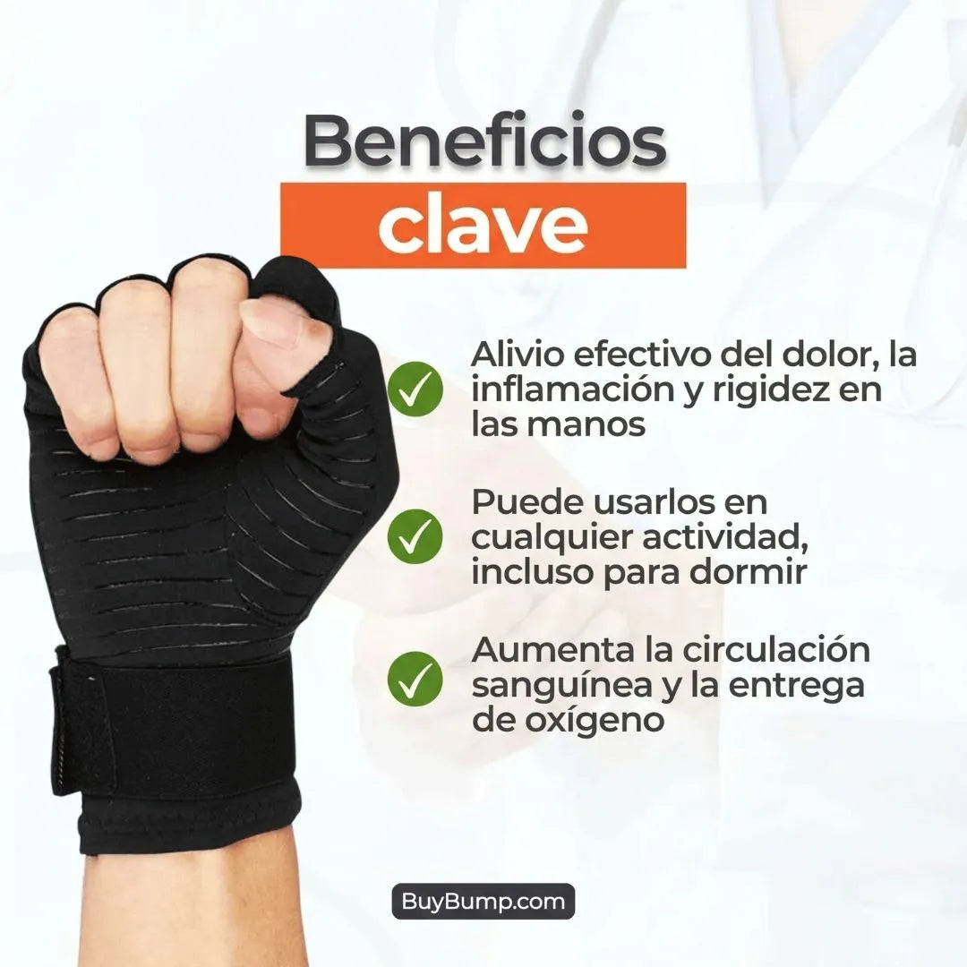 Beneficios de los guantes de compresión con cobre infundido